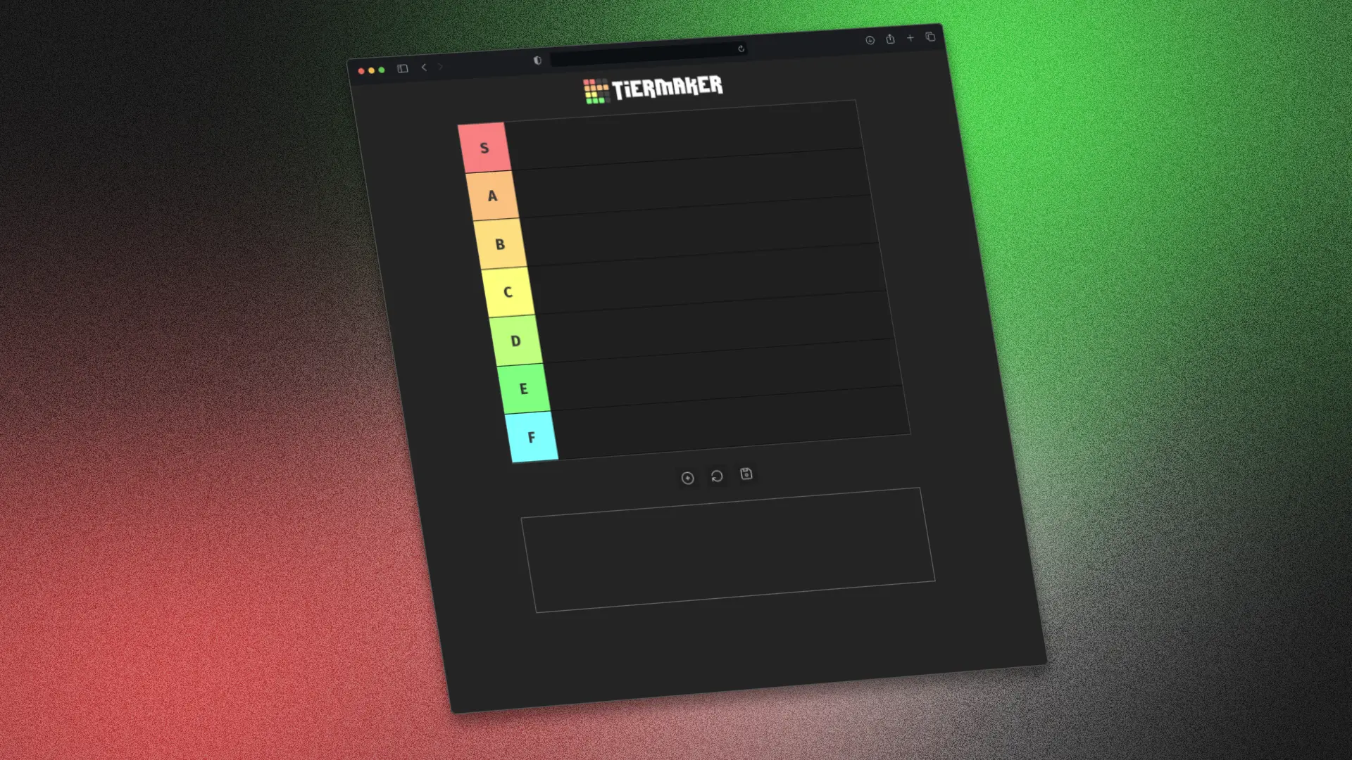 Captura de pantalla del proyecto Tier Maker
