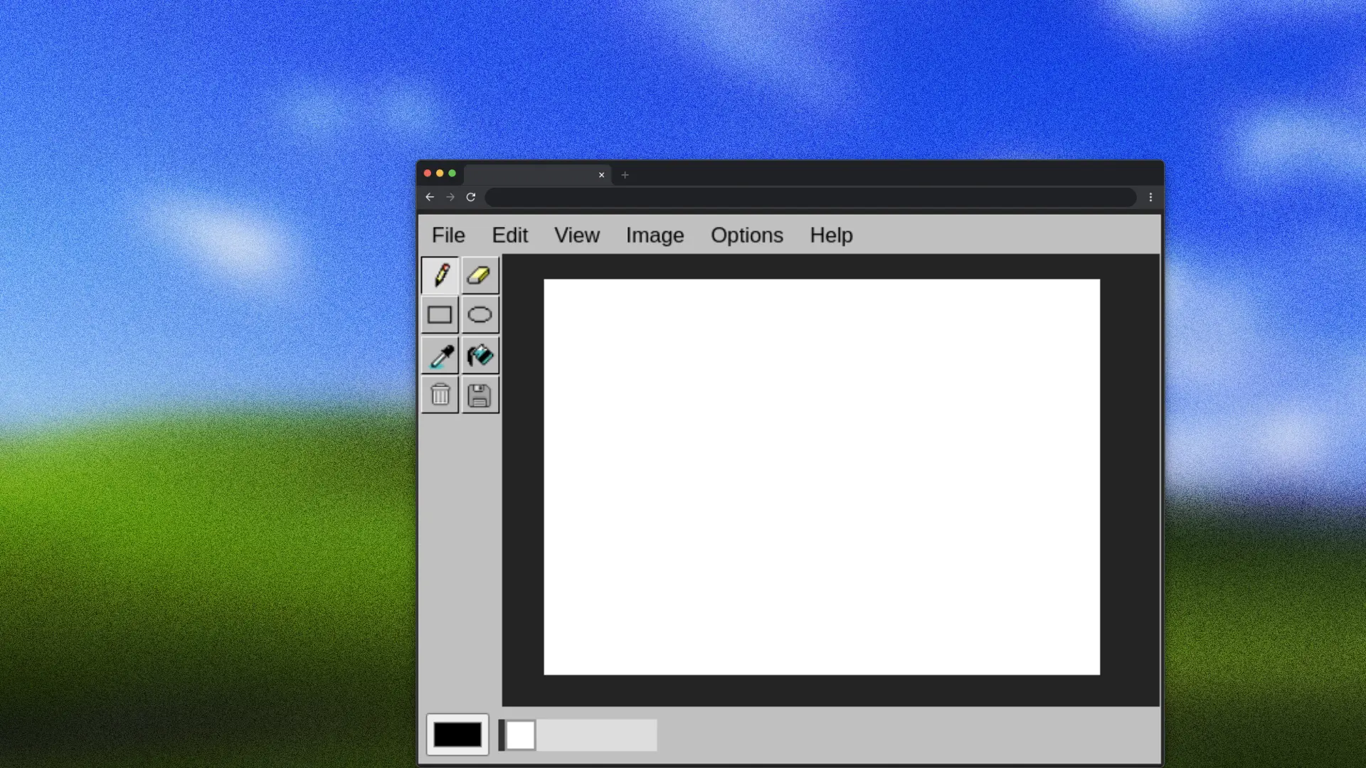 Captura de pantalla del proyecto Paint